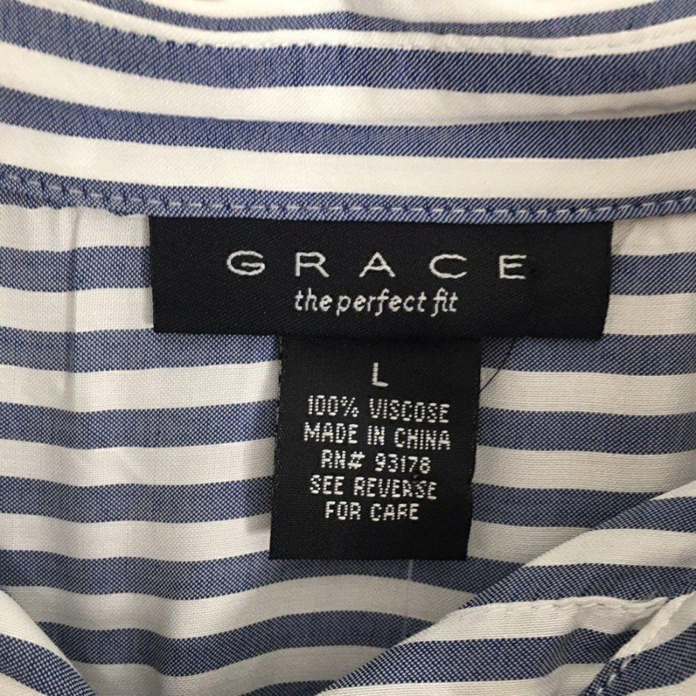 Grace striped blouse size L - Picture 3 of 4